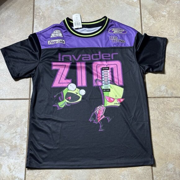 Invader Zim GIR & Zim Girls Soccer Jersey MEDIUM New - Picture 1 of 10